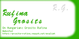 rufina grosits business card